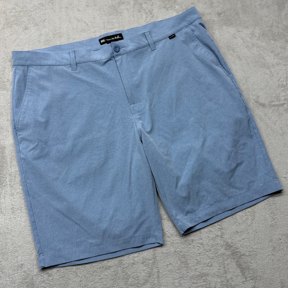 TravisMathew Golf Shorts Mens 42 Blue‎ Performance Stretch 10" Inseam Summer